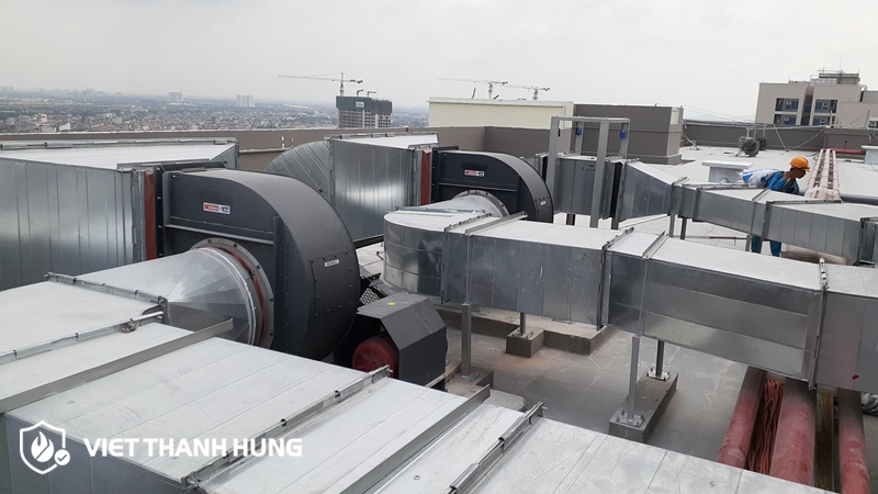 Yêu cầu thiết bị cho hệ thống tăng áp hút khói trong tòa nhà